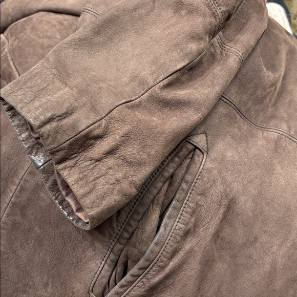 J. Jill Brown leather chore coat, M - Picture 14 of 16